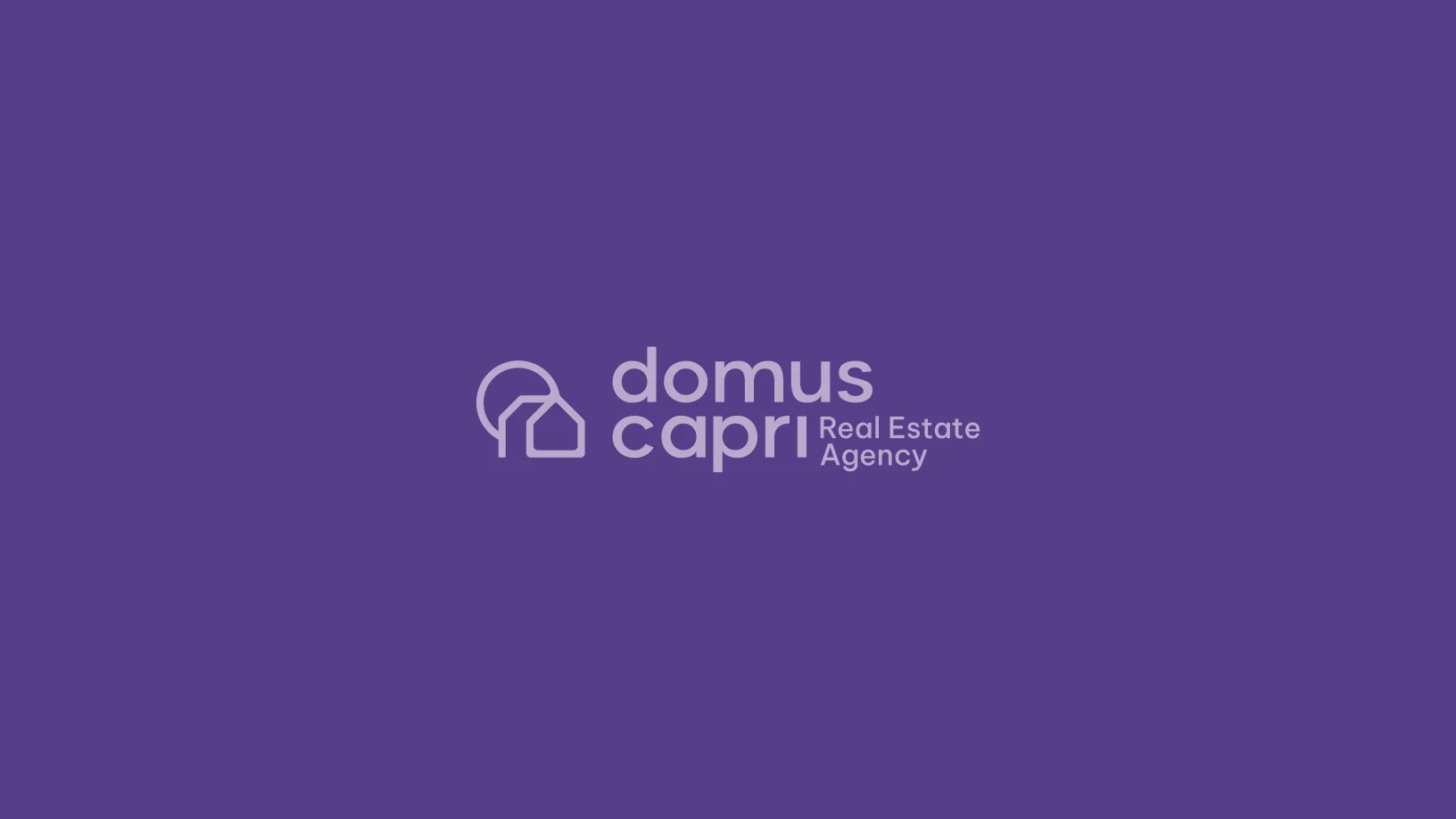 Identidade visual Domus Capri criada pelo Estúdio Pitangui